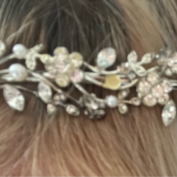 Bridal Rhinestone Flower Crown - Picture 6 of 7